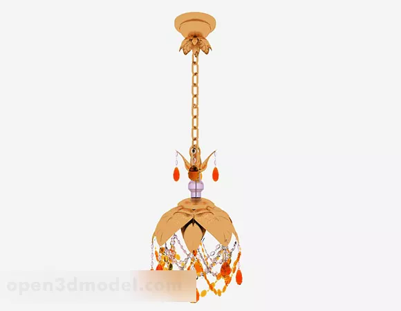 Yellow Chandelier V5 3d model Yellow Chandelier V5 3d model