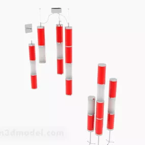 Red Chandelier V1 3d model