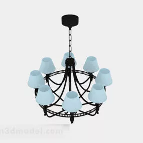 Blue Chandelier V1 3d model