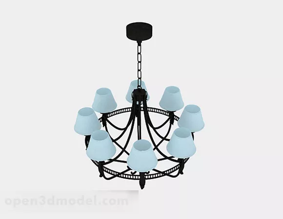 Blue Chandelier V1 3d model Blue Chandelier V1 3d model