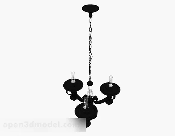 Black Chandelier V5 3d model Black Chandelier V5 3d model
