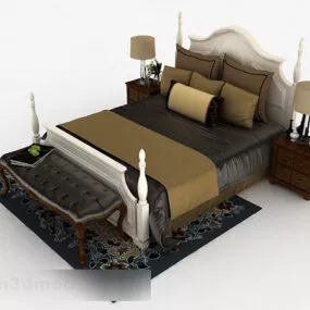 European Design Home Double Bed 3d model