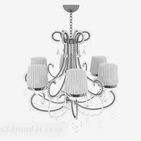 European White Chandeliers V1 3d model