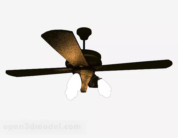 Art Deco Ceiling Fan 3d model