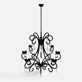 Black Chandelier V6 3d model
