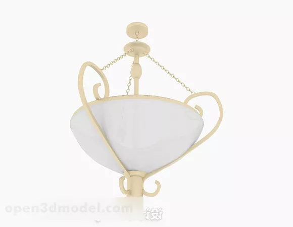 Ceiling Vintage Chandelier 3d model Ceiling Vintage Chandelier 3d model