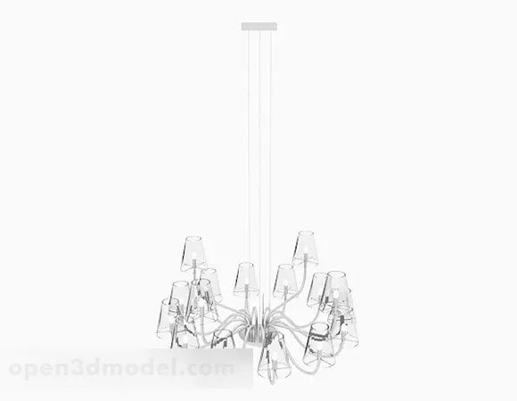 White Chandelier V16 3d model White Chandelier V16 3d model