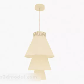 Yellow Home Chandelier V4 3d model