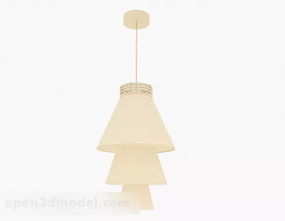 Yellow Home Chandelier V4 3d model Yellow Home Chandelier V4 3d model