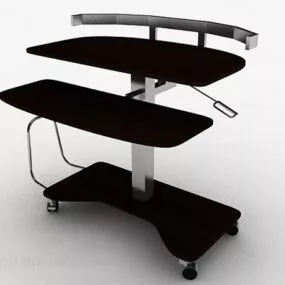 Brown Wooden Desk V3 3d model