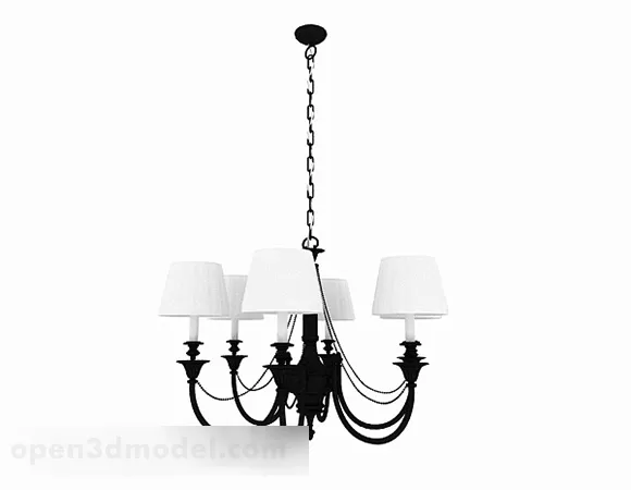 Black Chandelier V7 3d model Black Chandelier V7 3d model