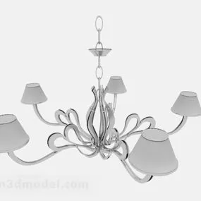 White Chandelier V17 3d model