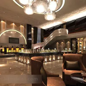 Sales Office Interior V1 3d model