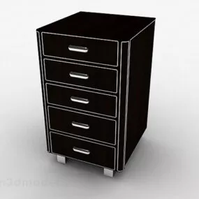 Brown Wooden Cabinet V7 3d model