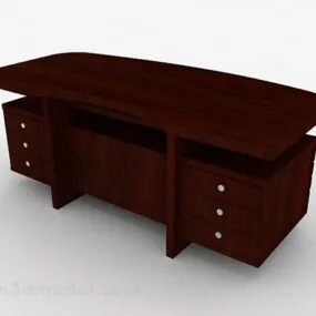 Brown Wooden Tv Cabinet V11 3d model