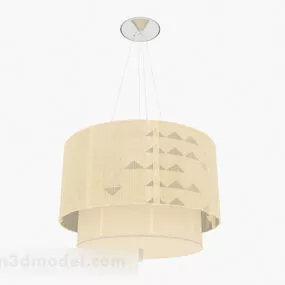 Yellow Chandelier V7 3d model