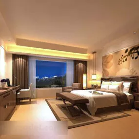 Hotel Room Interior V3 3d model