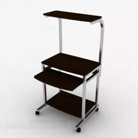 Brown Wooden Desk V5 3d model