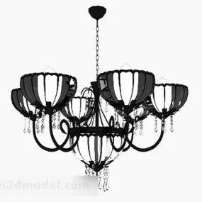 European Black Chandelier V7 3d model