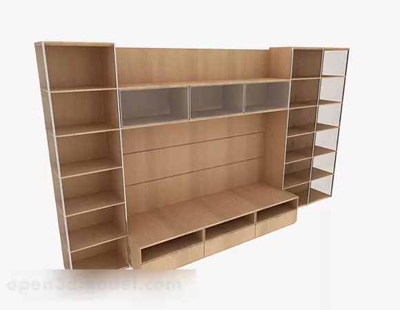 Simple Wooden Tv Cabinet V1 3d model Simple Wooden Tv Cabinet V1 3d model