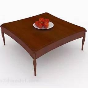 Wooden Simple Coffee Table V1 3d model