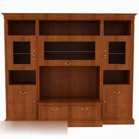Brown Wooden Tv Cabinet V16 3d model