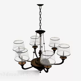Brown Chandelier V2 3d model