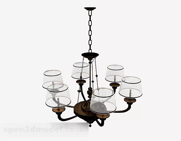 Brown Chandelier V2 3d model Brown Chandelier V2 3d model