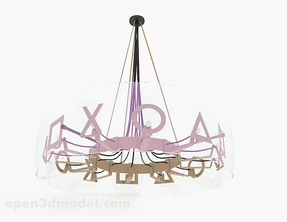 Personalized Home Chandelier V5 3d model Personalized Home Chandelier V5 3d model