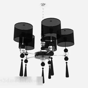 Black Home Chandelier V1 3d model