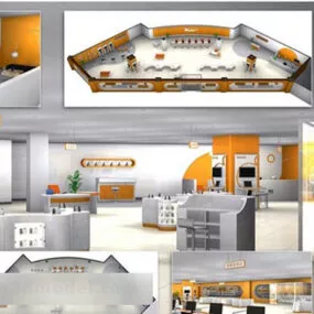 China Unicom Business Hall Exhibition Hall Interior V1 3d model
