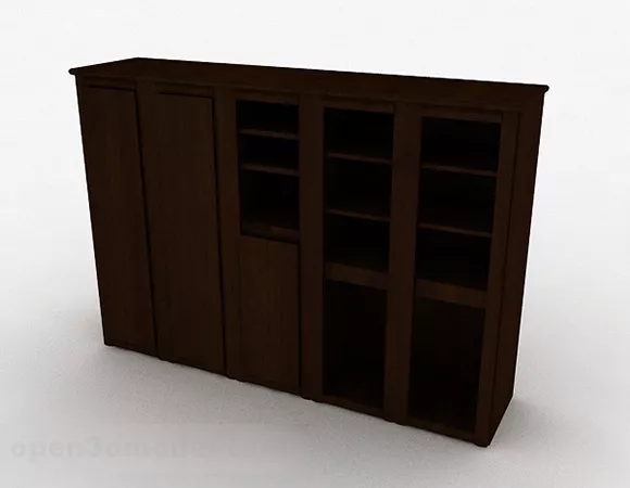 Antique Wardrobe Carved Style 3d model