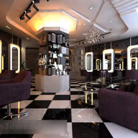 Hair Salon Interior V2 3d model