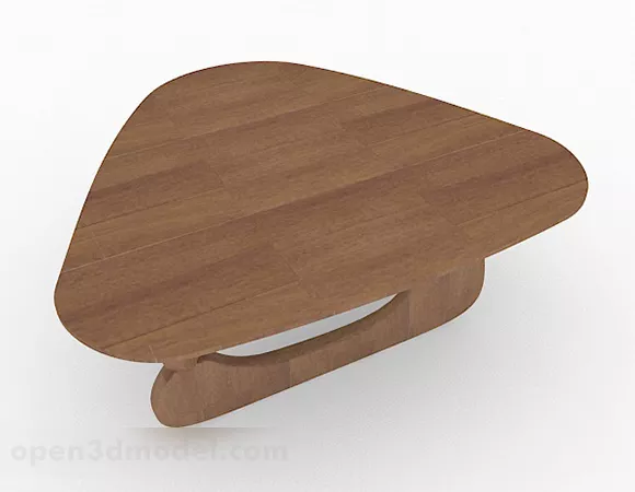 Brown Wooden Coffee Table V8 3d model Brown Wooden Coffee Table V8 3d model