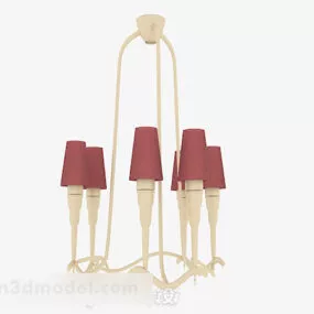 Yellow Home Chandelier V5 3d model