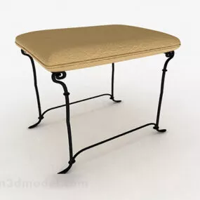 Yellow Home Chair V1 3d model