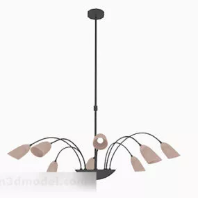Brown Chandelier V3 3d model