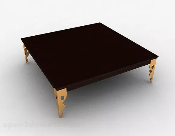 Brown Wooden Coffee Table V10 3d model Brown Wooden Coffee Table V10 3d model