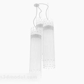 White Home Chandelier V2 3d model