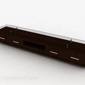 Home Wood Brown Tv Cabinet V1 3d model