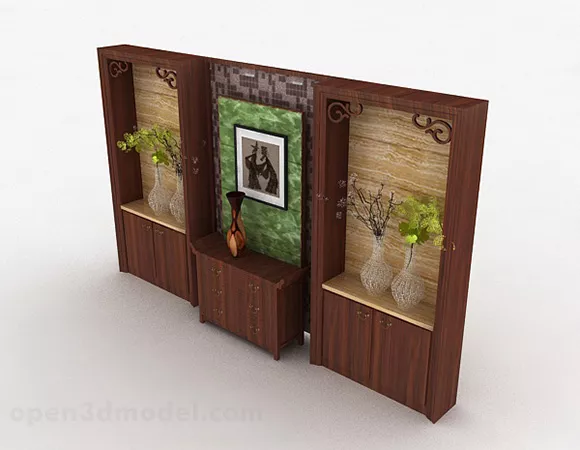 Chinese Style Wooden Display Cabinet 3d model Chinese Style Wooden Display Cabinet 3d model