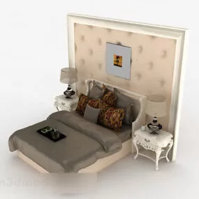 European Double Bed V1 3d model