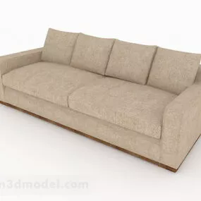 Brown Multiseater Sofa V1 3d model