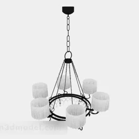 European Black And White Chandeliers V3 3d model
