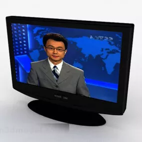 Old Style Black Tv 3d model