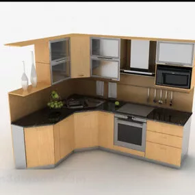 Simple Wooden Cabinet V1 3d model