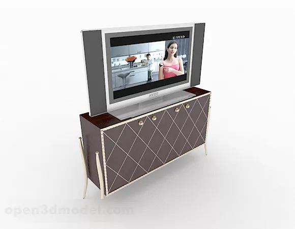 Flat Television Wall Mounted 3d model