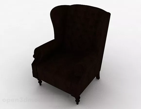 Brown Single Sofa V3 3d model Brown Single Sofa V3 3d model