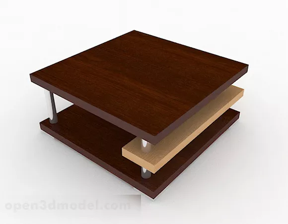 Wooden Simple Home Coffee Table V1 3d model Wooden Simple Home Coffee Table V1 3d model