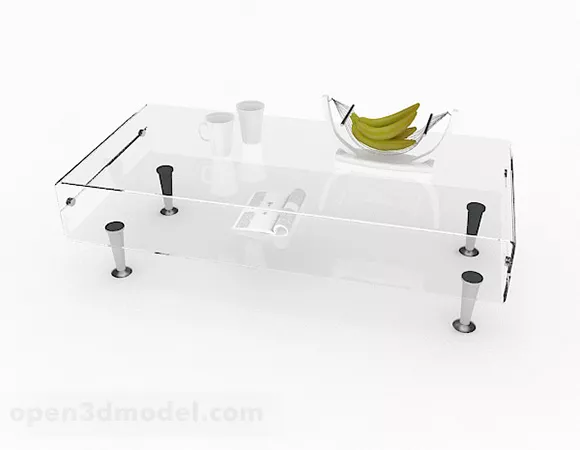 Home Glass Tea Table V2 3d model Home Glass Tea Table V2 3d model
